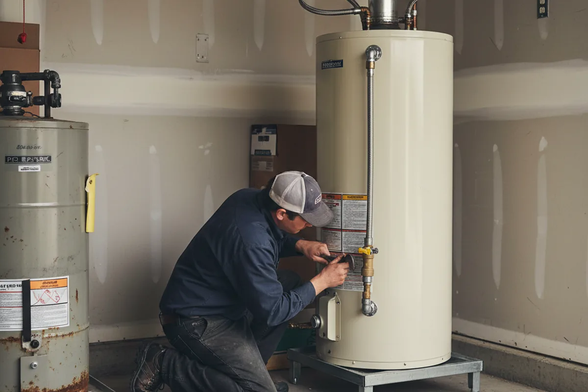 Water heater and shutoff valve replacement in Forest Hill